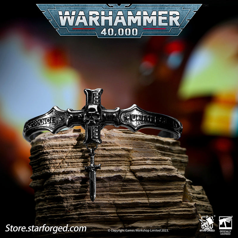 Starforged Warhammer 40K Black Templars Emperor's Champion Bracelet Men's Vintage Fashion Trends Wristband Other